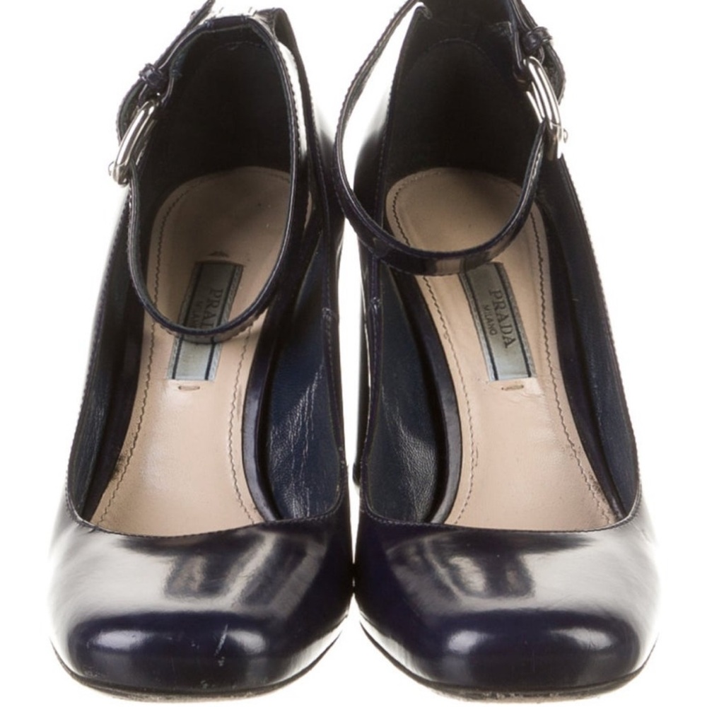 Prada Navy Ankle Strap Heels - Picture 11 of 11